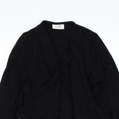 Wallis Womens Black V-Neck Viscose Cardigan Jumper Size S