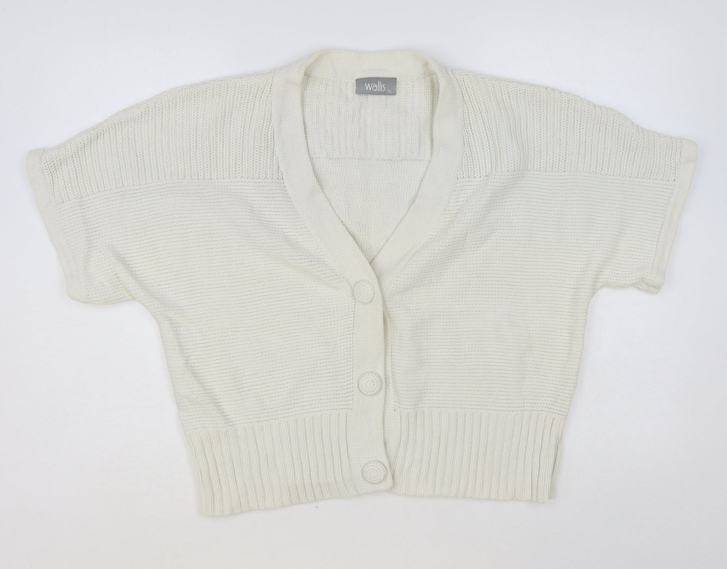 Womens UK Size XL Wallis White Cardigan Jumper