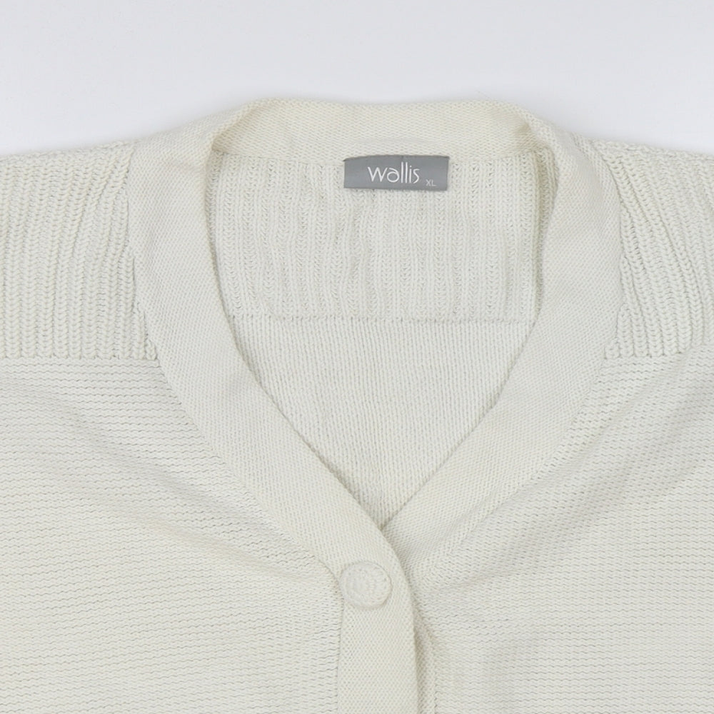 Womens UK Size XL Wallis White Cardigan Jumper