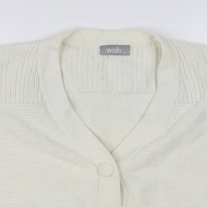Womens UK Size XL Wallis White Cardigan Jumper