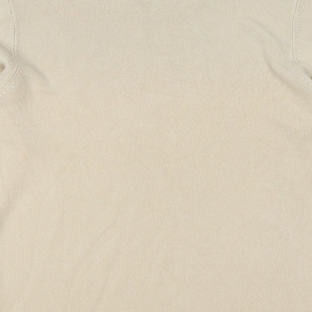 BHS Womens Beige Roll Neck Acrylic Pullover Jumper Size 12