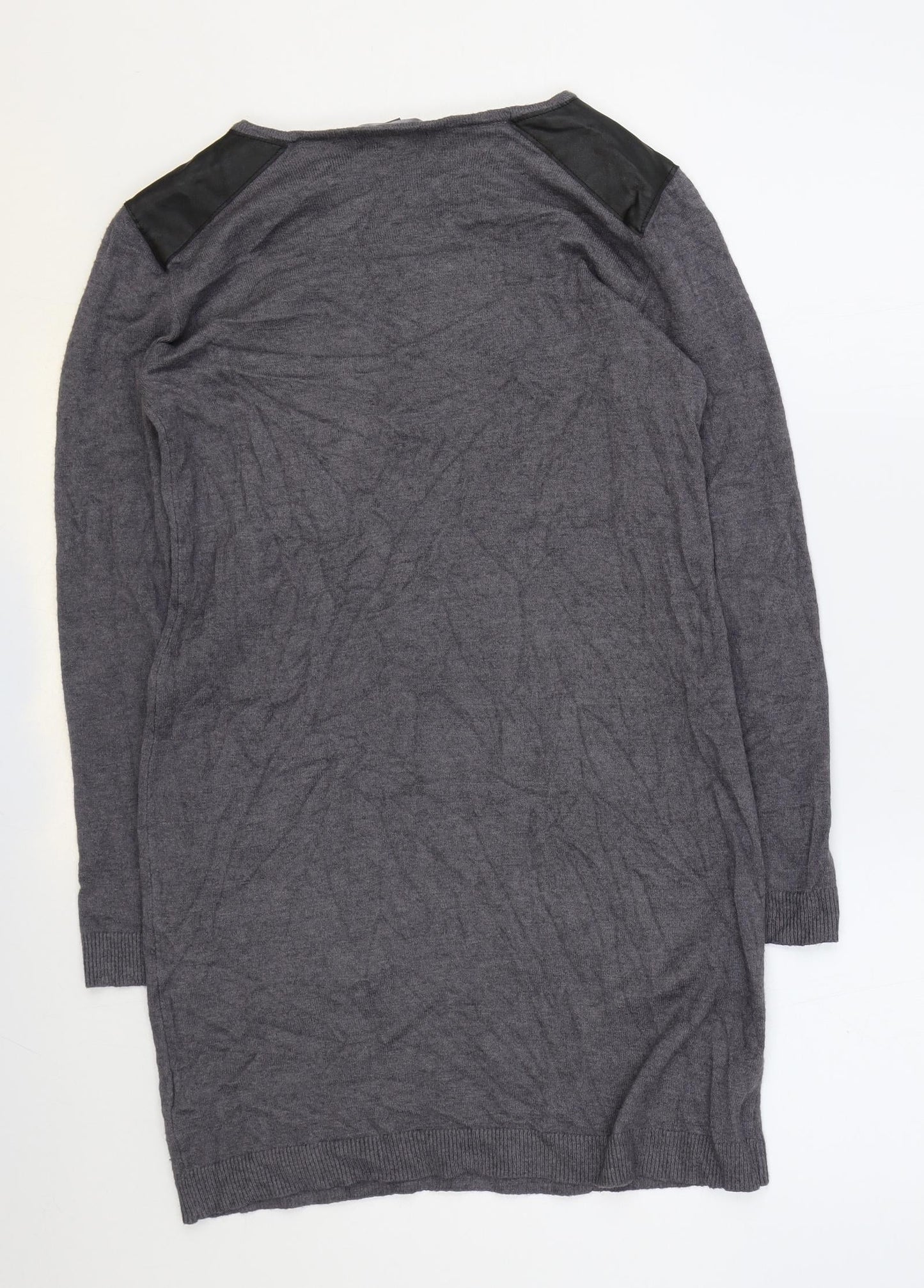 Primark Womens Grey Round Neck Viscose Pullover Jumper Size S