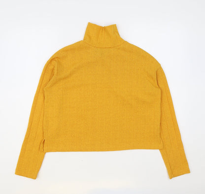 Primark Womens Yellow High Neck Polyester Pullover Jumper Size S