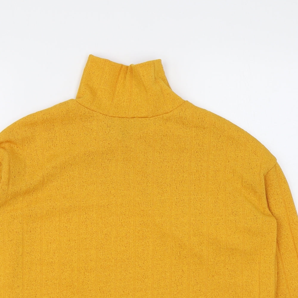 Primark Womens Yellow High Neck Polyester Pullover Jumper Size S
