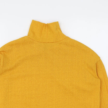 Primark Womens Yellow High Neck Polyester Pullover Jumper Size S