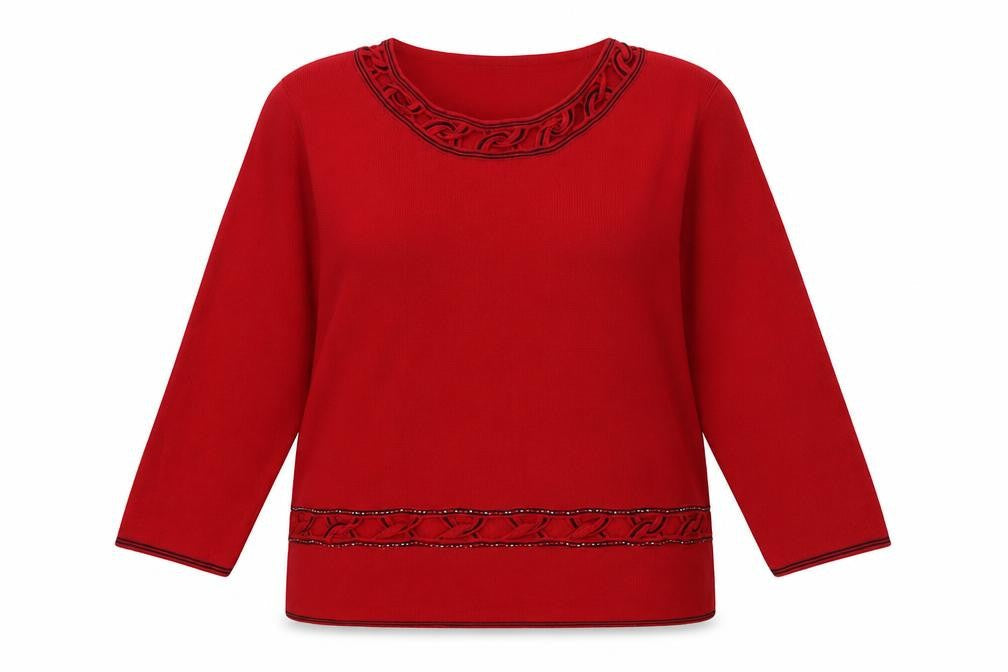 Womens UK Size M Avant Garde Red Pullover Jumper