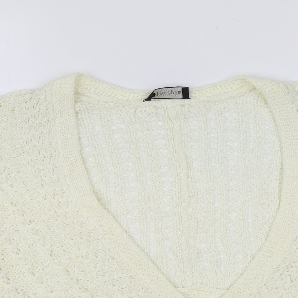 Womens UK Size M Principles Ivory Cardigan Jumper