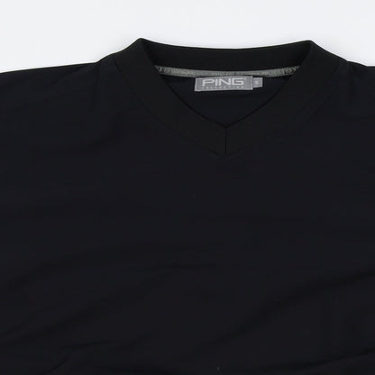Ping Collection Womens Black Polyester Pullover Sweatshirt Size S Pullover