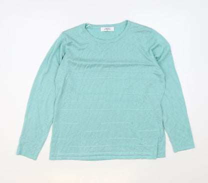 Womens UK Size M Classic Green Pullover Jumper