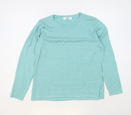 Womens UK Size M Classic Green Pullover Jumper