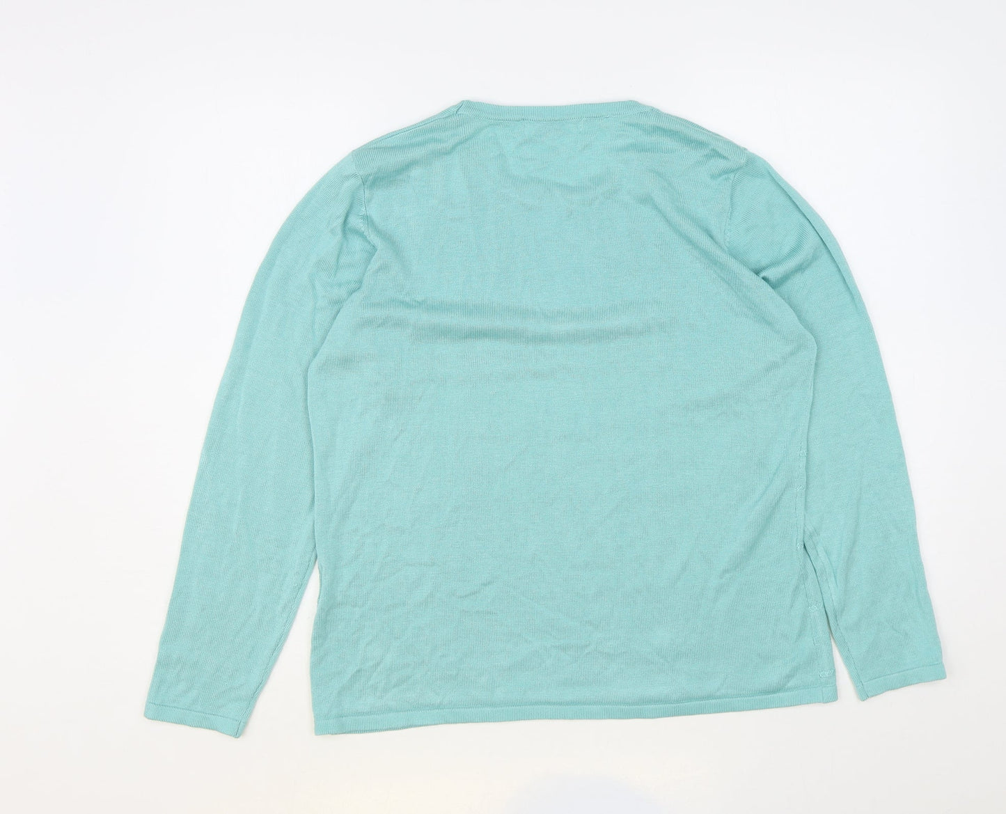 Womens UK Size M Classic Green Pullover Jumper