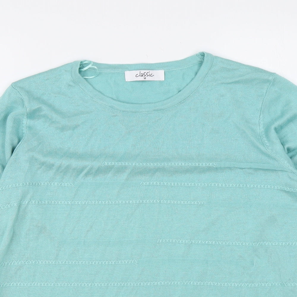 Womens UK Size M Classic Green Pullover Jumper