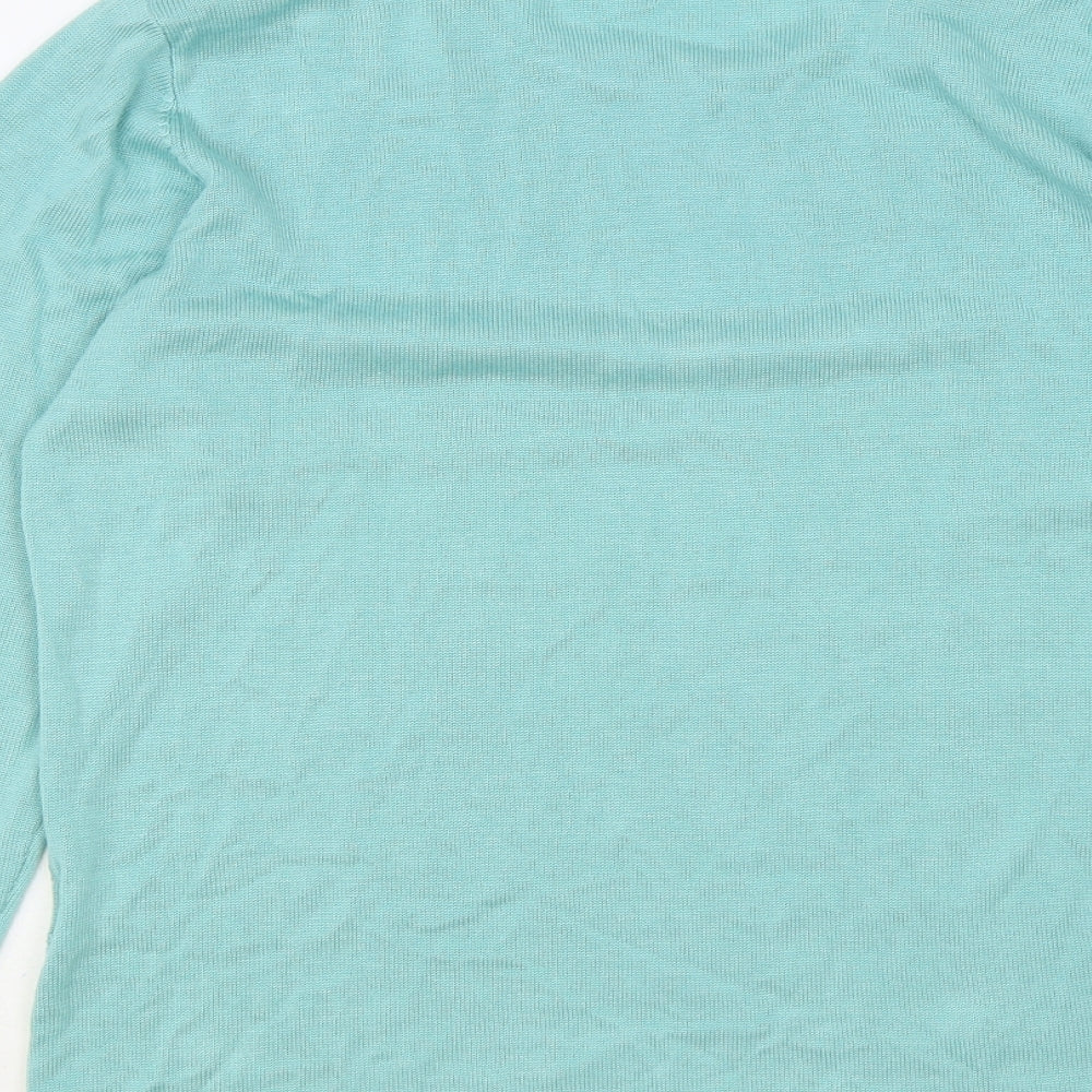Womens UK Size M Classic Green Pullover Jumper