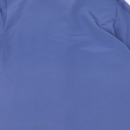 Womens UK Size 16 Preworn Blue Basic Button-Up