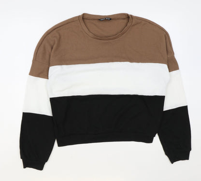 Shein Womens Multicoloured Round Neck Polyester Pullover Jumper Size M