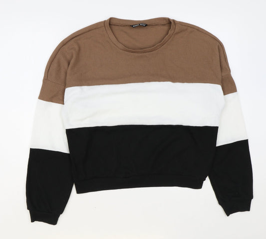 Shein Womens Multicoloured Round Neck Polyester Pullover Jumper Size M