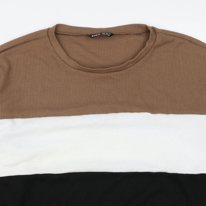 Shein Womens Multicoloured Round Neck Polyester Pullover Jumper Size M