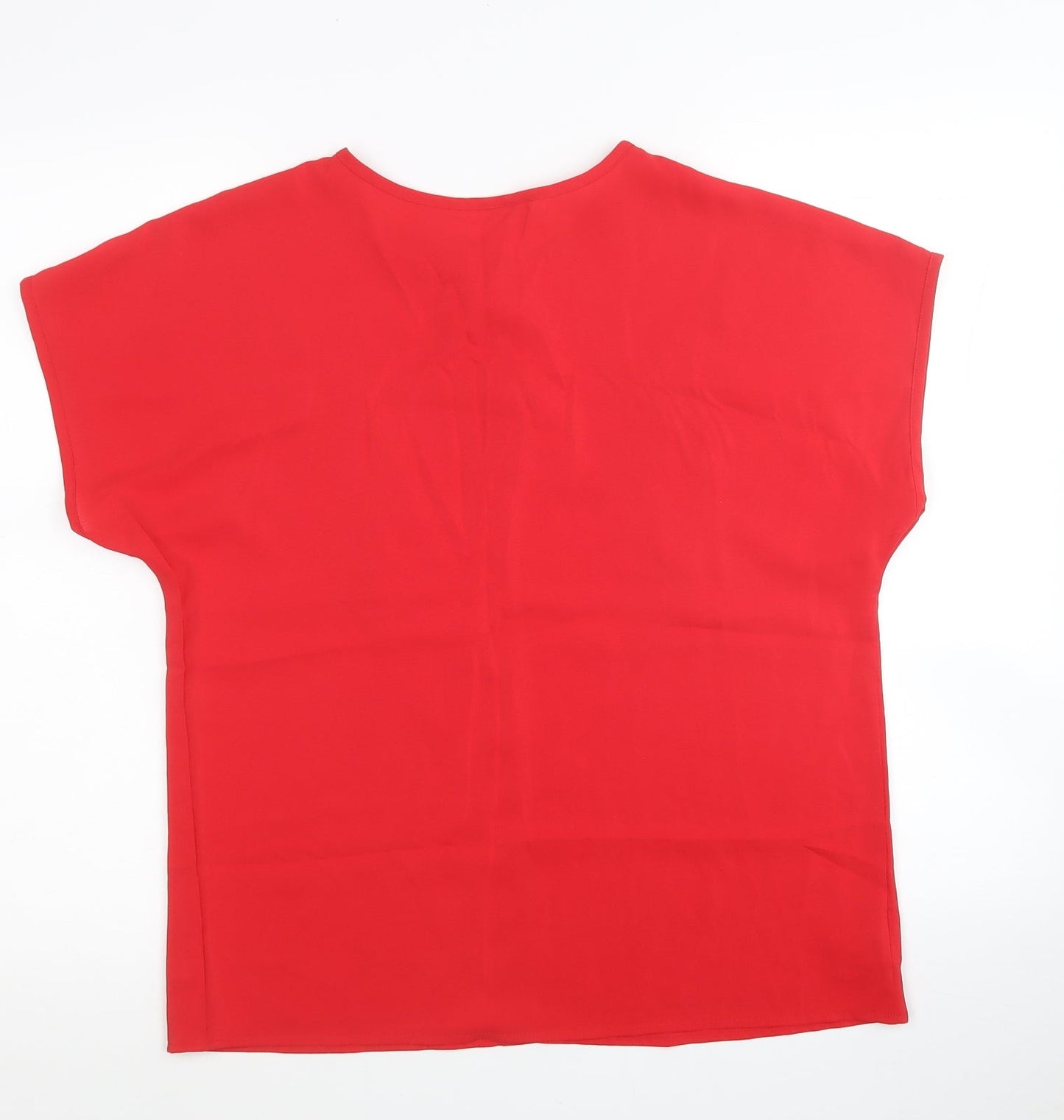 Womens UK Size 14 Marks and Spencer Red Basic Blouse
