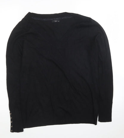 Womens UK Size 12 M&Co Black Jersey Blouse