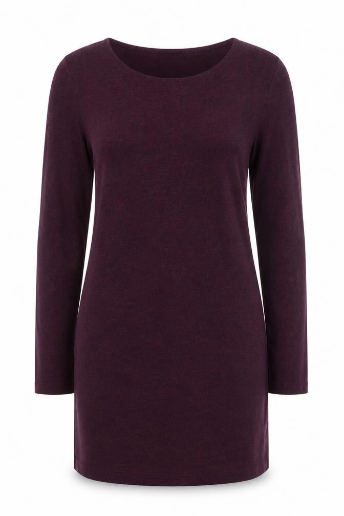 H&M Womens Purple Viscose Tunic Polo Size S Round Neck