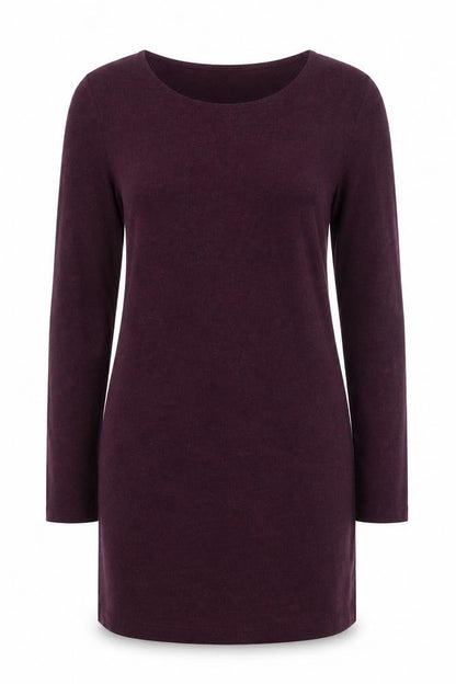 H&M Womens Purple Viscose Tunic Polo Size S Round Neck