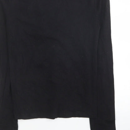 Womens UK Size S H&M Black Cropped Blouse
