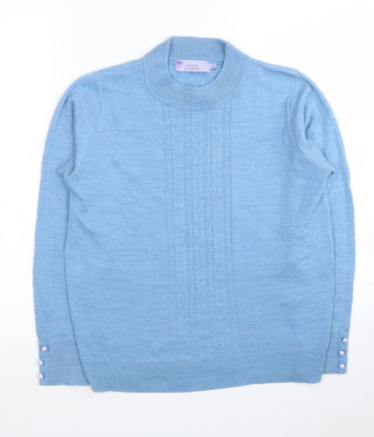 Womens UK Size S EWM Blue Pullover Jumper