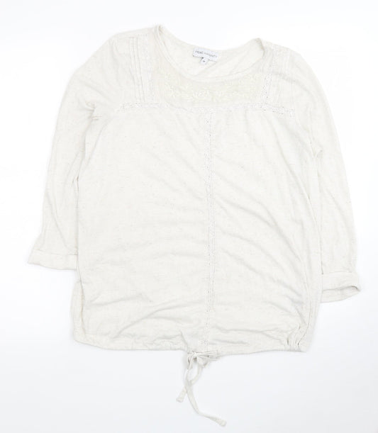 Womens UK Size 10 NEXT Ivory Jersey T-Shirt