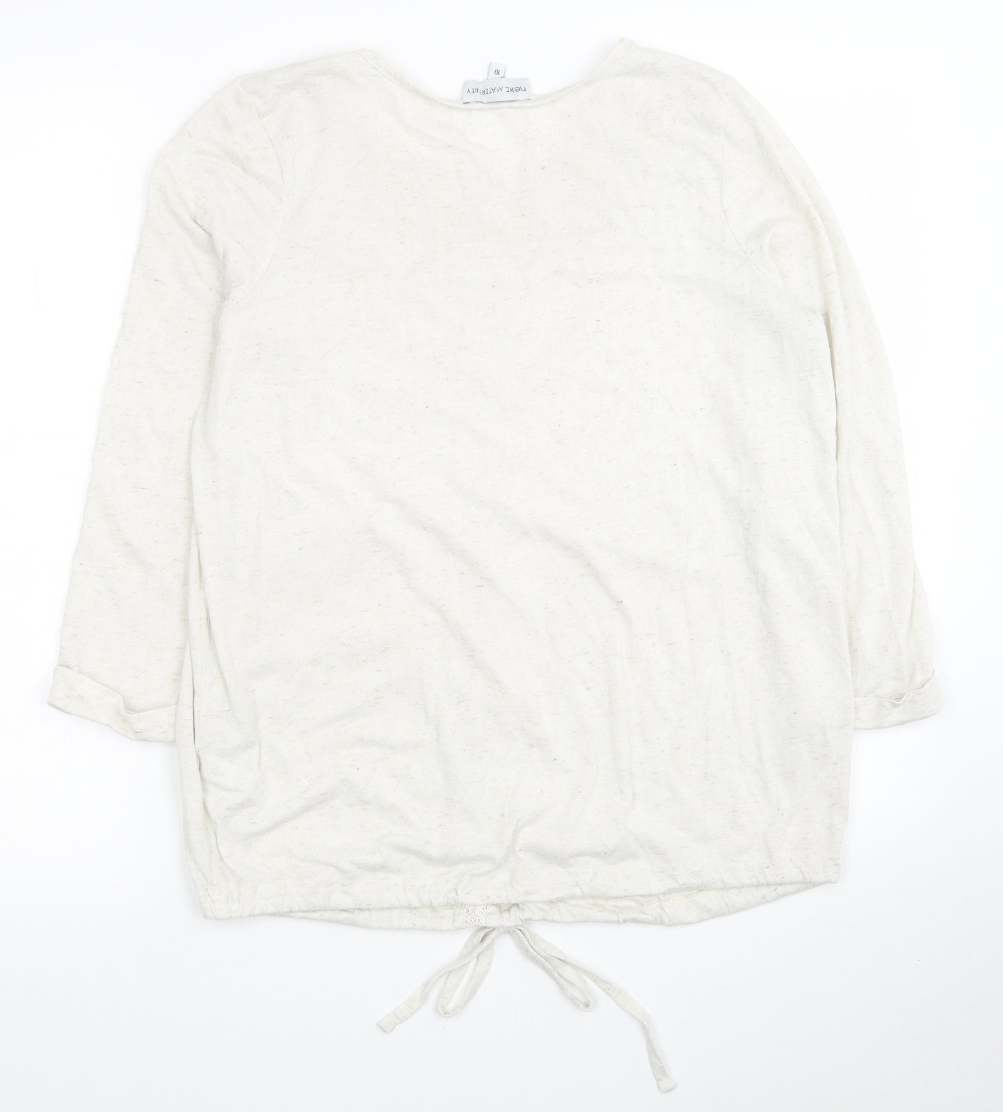 Womens UK Size 10 NEXT Ivory Jersey T-Shirt