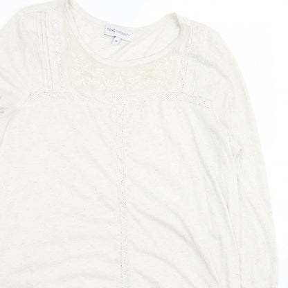 Womens UK Size 10 NEXT Ivory Jersey T-Shirt