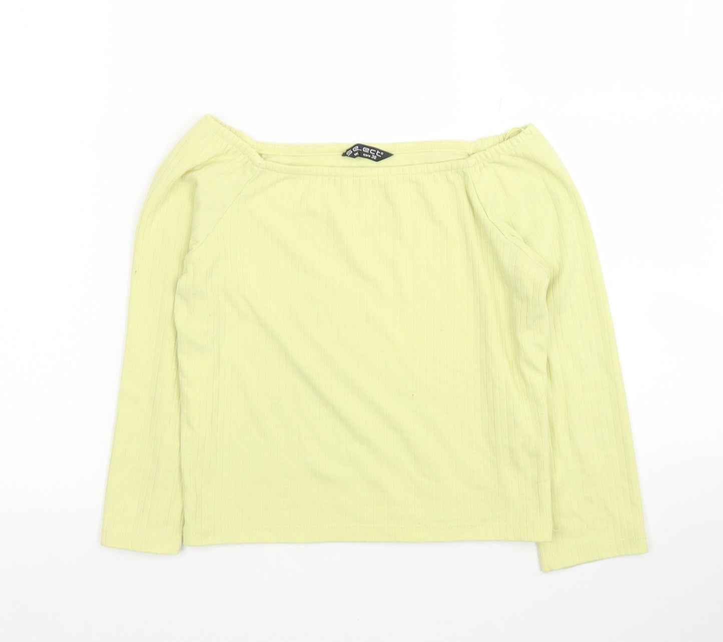 Womens UK Size 10 Selected Yellow Cropped Blouse