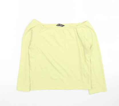 Womens UK Size 10 Selected Yellow Cropped Blouse