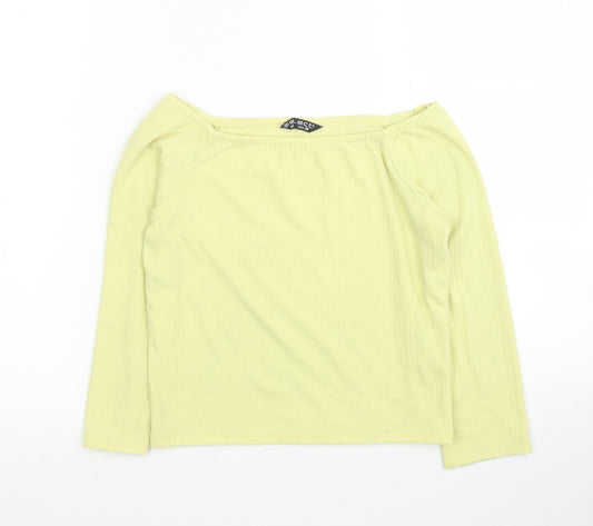 Womens UK Size 10 Selected Yellow Cropped Blouse