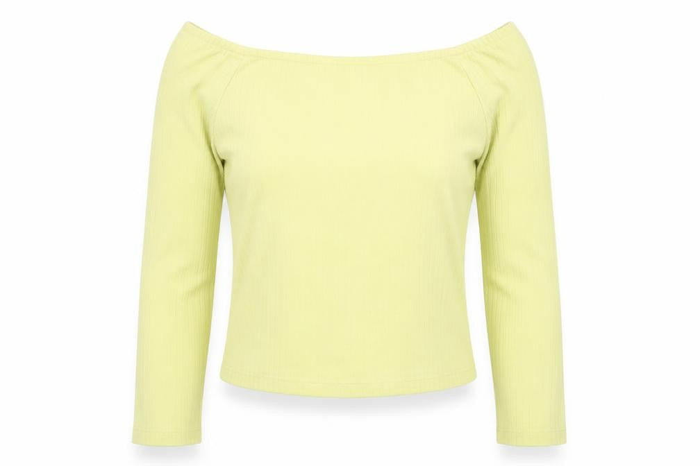 Womens UK Size 10 Selected Yellow Cropped Blouse