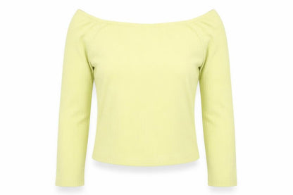 Womens UK Size 10 Selected Yellow Cropped Blouse