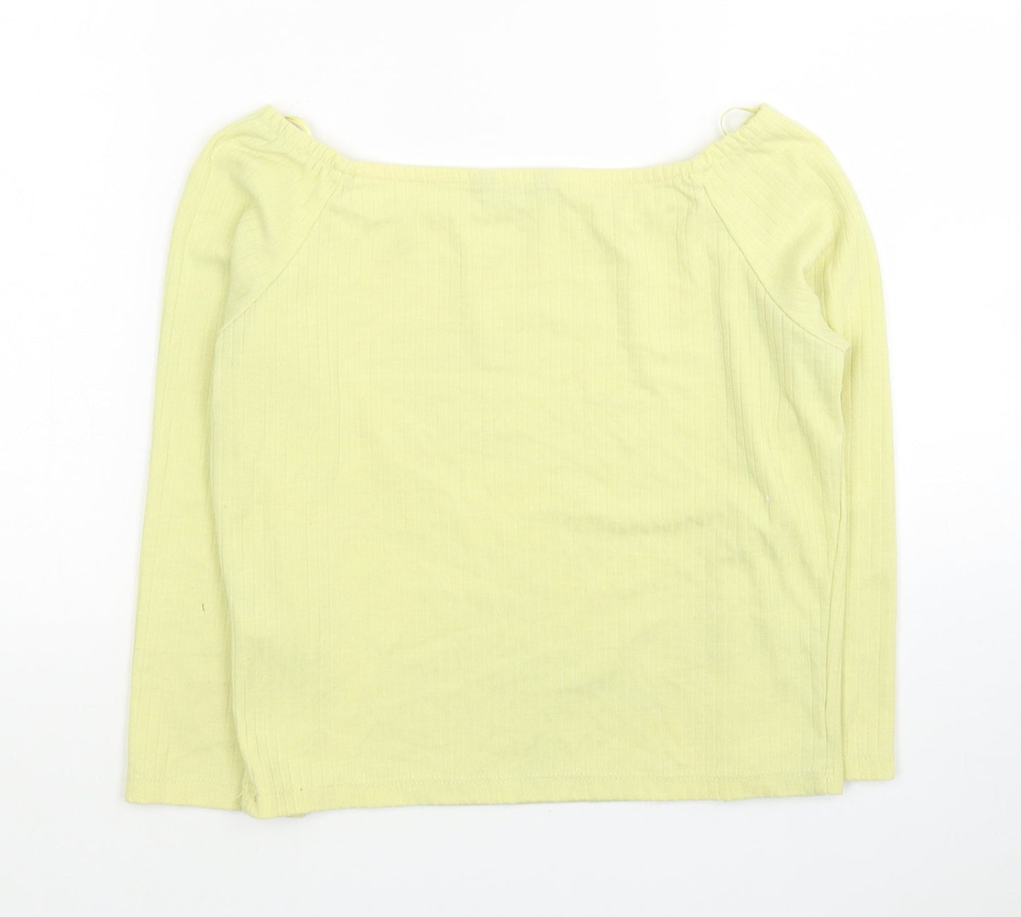 Womens UK Size 10 Selected Yellow Cropped Blouse