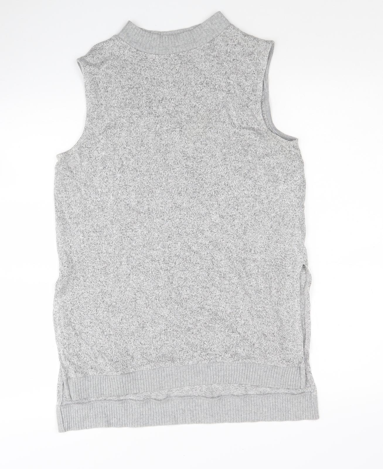 Womens UK Size 8 River Island Grey Tunic Jumper