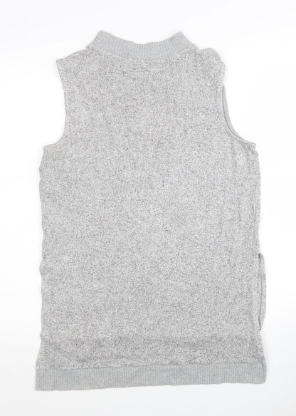 Womens UK Size 8 River Island Grey Tunic Jumper