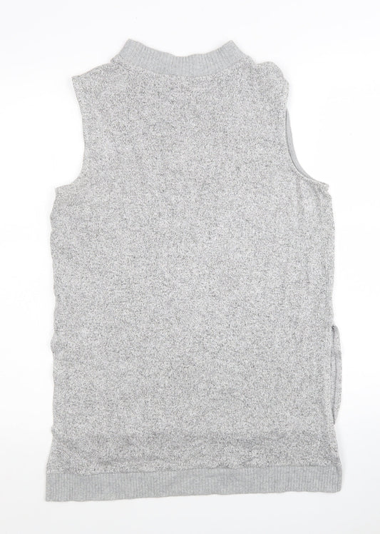 Womens UK Size 8 River Island Grey Tunic Jumper