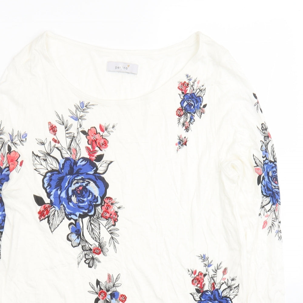 Womens UK Size 10 Per Una White Jersey Blouse