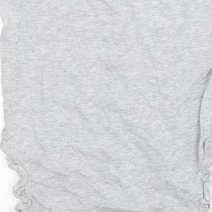 George Girls Grey Cotton Pullover Tank Size 5 Years Round Neck Pullover - Kind,Fun, Brave, Cool, Me