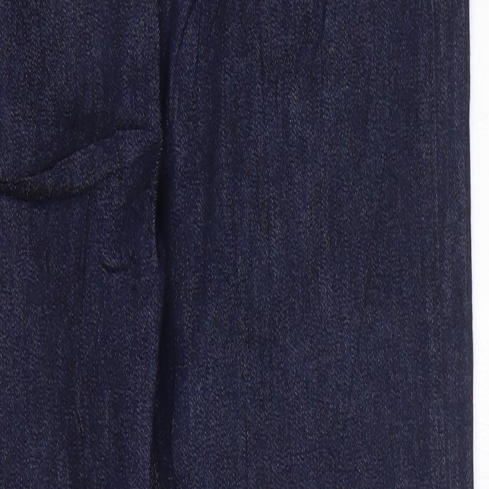 Marks and Spencer Womens Blue Cotton Skinny Jeans Size 10 L28 in Regular Zip