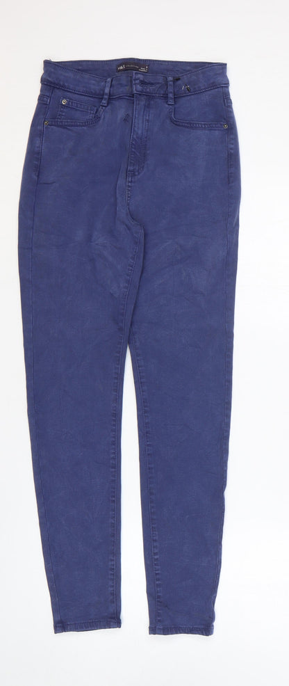 Womens UK Size 8 Marks and Spencer Regular Fit Skinny Blue Jeans