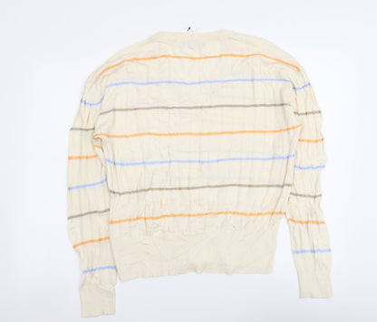 Womens UK Size L Marks and Spencer Beige Pullover Jumper