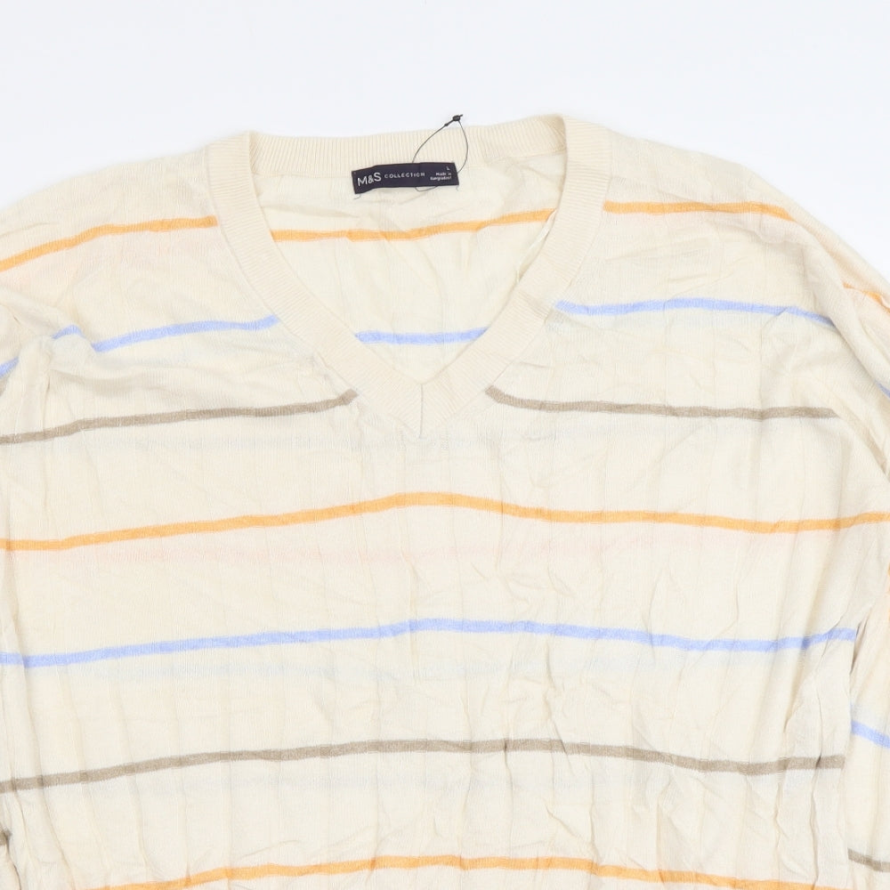 Womens UK Size L Marks and Spencer Beige Pullover Jumper