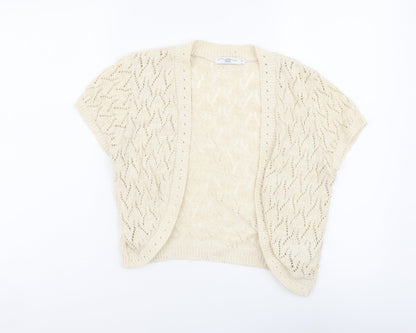 Womens UK Size 10 New Look Beige Shrug Jumper