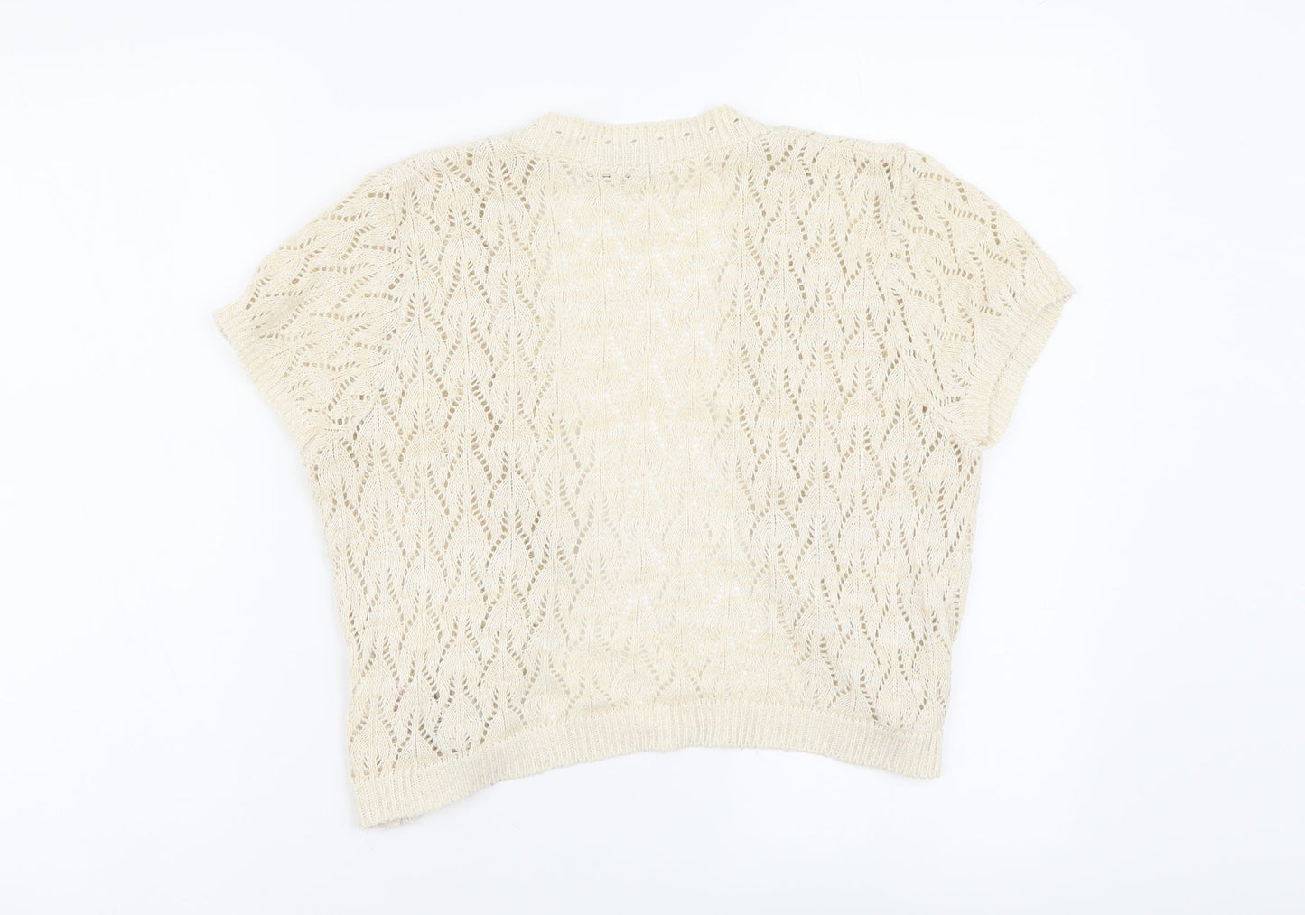 Womens UK Size 10 New Look Beige Shrug Jumper