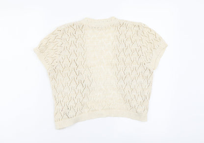 Womens UK Size 10 New Look Beige Shrug Jumper