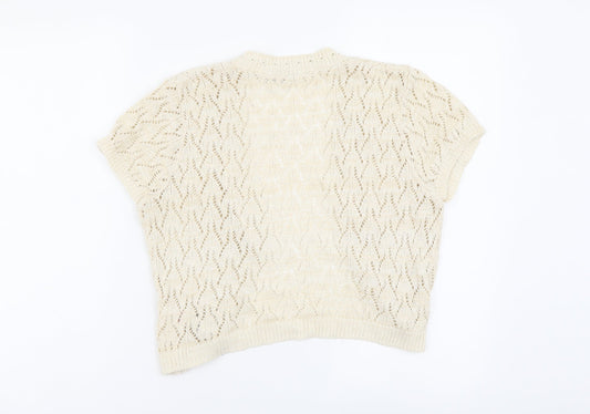 Womens UK Size 10 New Look Beige Shrug Jumper