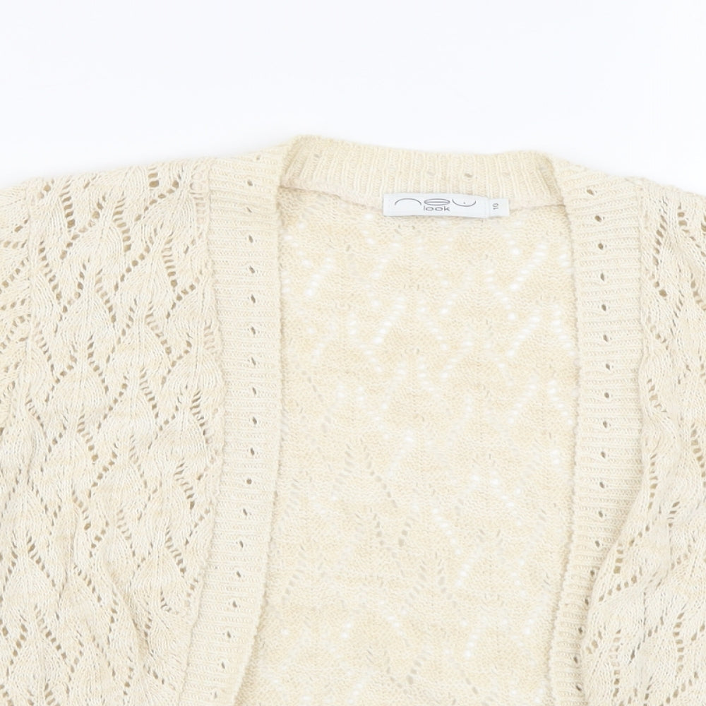 Womens UK Size 10 New Look Beige Shrug Jumper